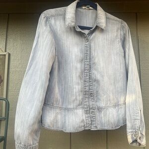 Rag and Bone M S Chambray Dusty Gray Lyocell Button Down Shirt